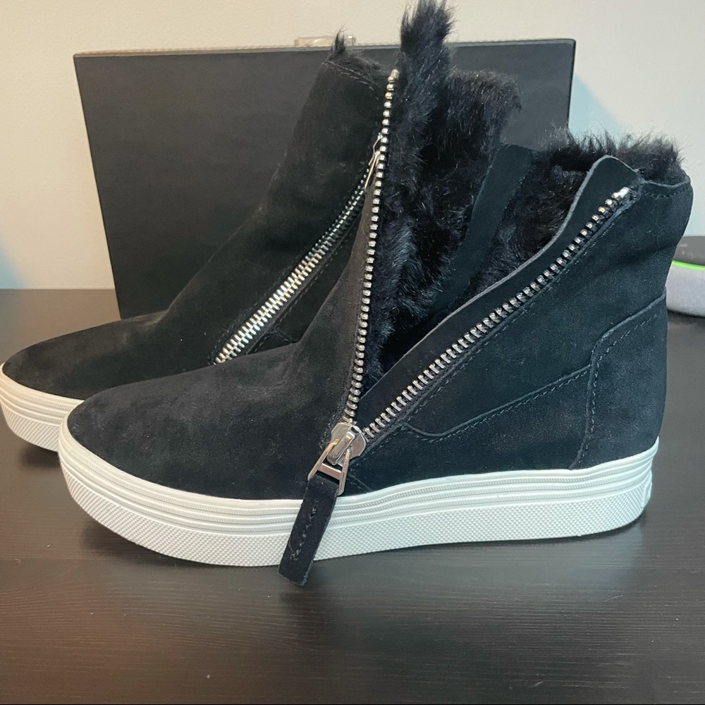 Dolce Vita🖤 black faux fur Tulli platform sneaker - Picture 5 of 8